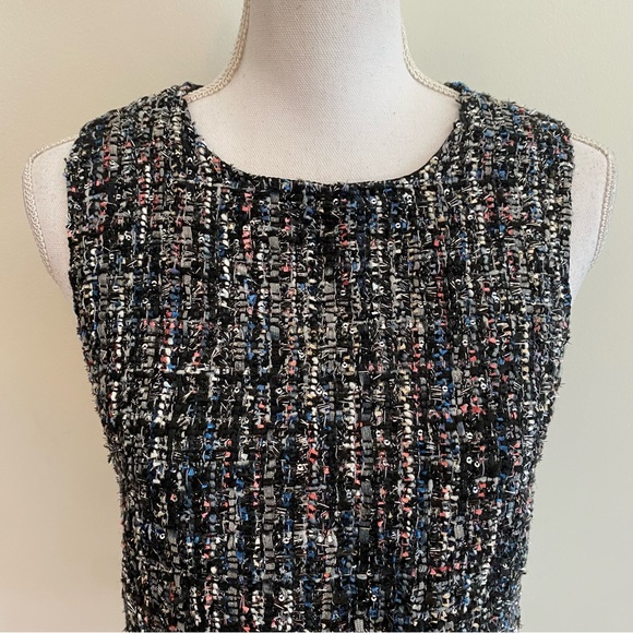 SHEIN Multi Color Tweed Cropped Tank Blouse Size Small - Picture 5 of 11